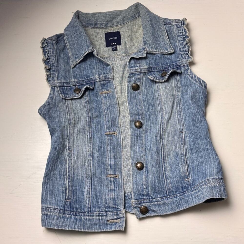 GapKids  Sleeveless Denim Button Front Jacket  Sx (L)10
